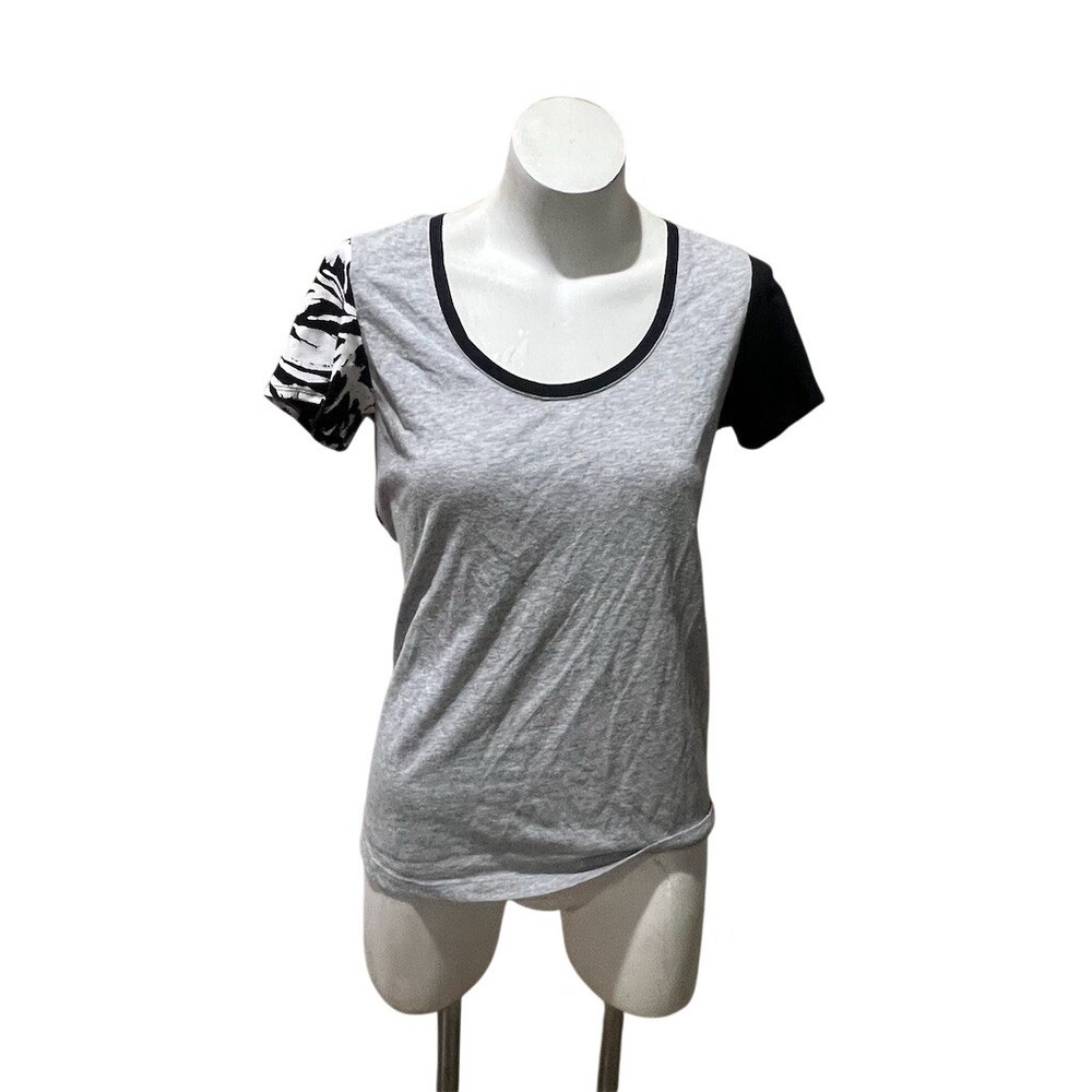 Fox Racing T-Shirt Womens Size M Heather Gray Scoop Neck Open Back Cutout